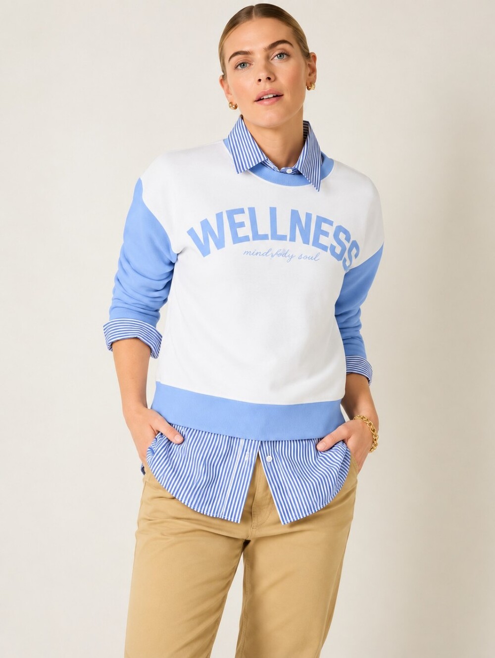 Life Time x EVEREVE Wellness Crew Neck Sweatshirt Size Medium